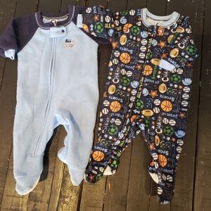 Bundle of 2 Baby Boy Fleece Pajamas Sports Gerber